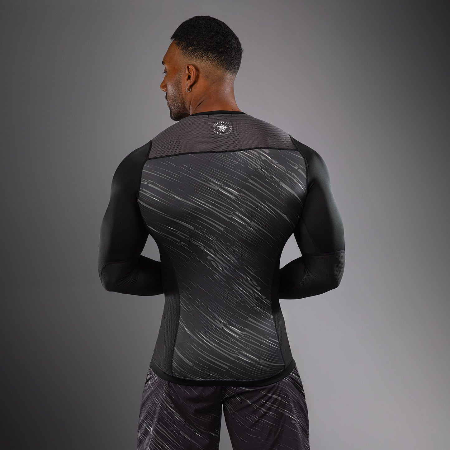 Venum Rapid Rashguard de Manga Larga - Negro/Gris Tormenta