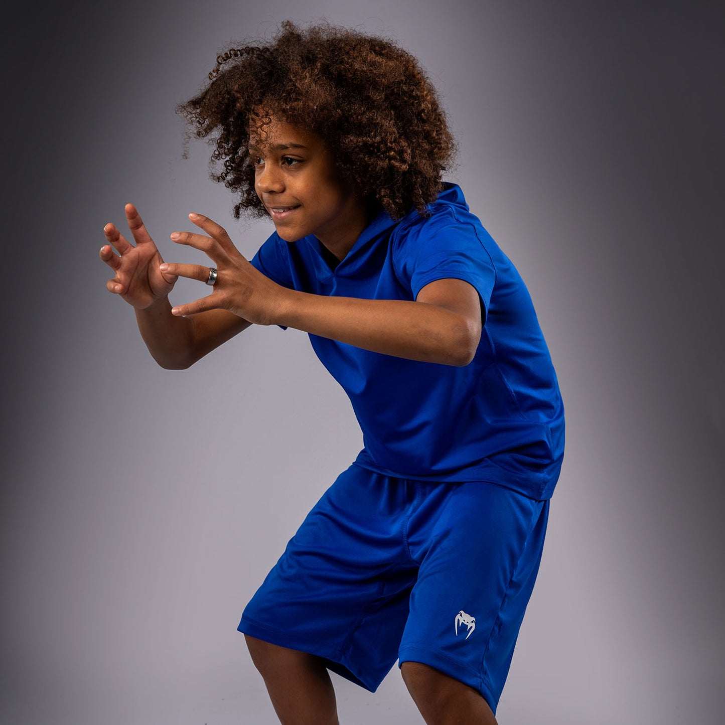 Venum Elite Sudadera Dry-Tech Manga Corta Para Niños - Azul Real