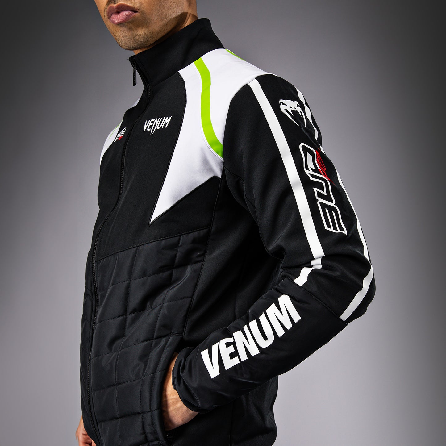 Venum x Bud Racing Chaqueta para Hombre - Negro/Blanco/Verde lima