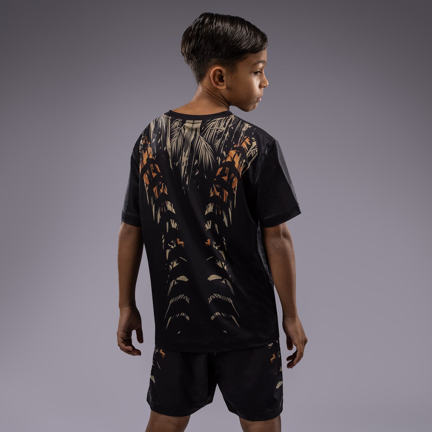Venum Tiger Camiseta Dry Tech para Niños - Negra/Naranja Neón