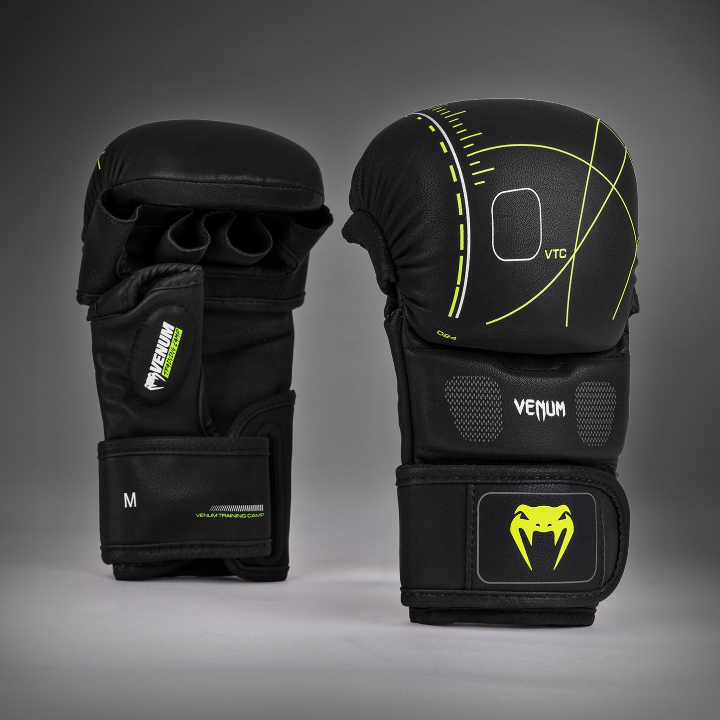 Venum Training Camp 4.0 Guantes de combate MMA - Negro/Verde neón