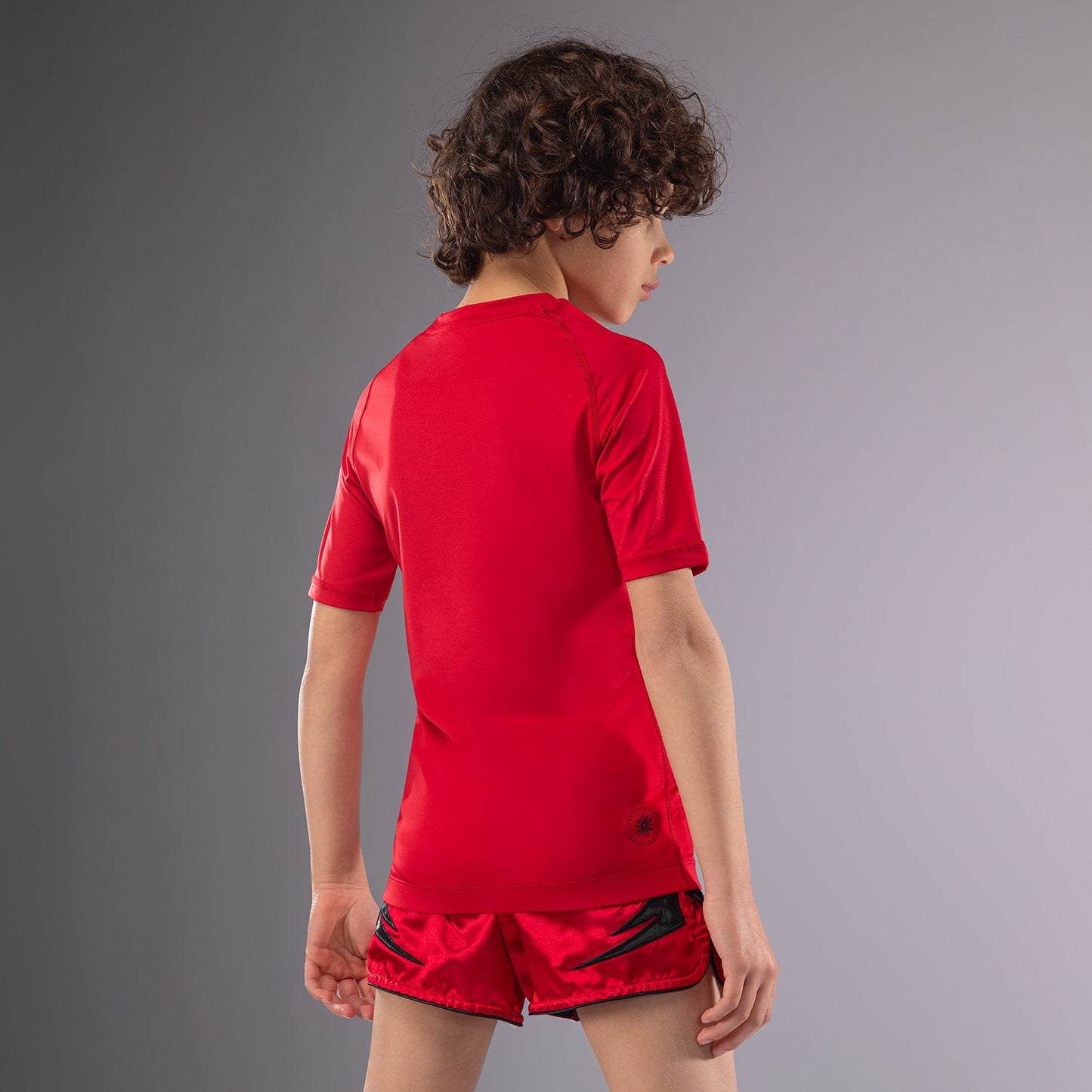 Venum Contender Rashguards de Mangas Cortas para Niños - Rojo Cereza