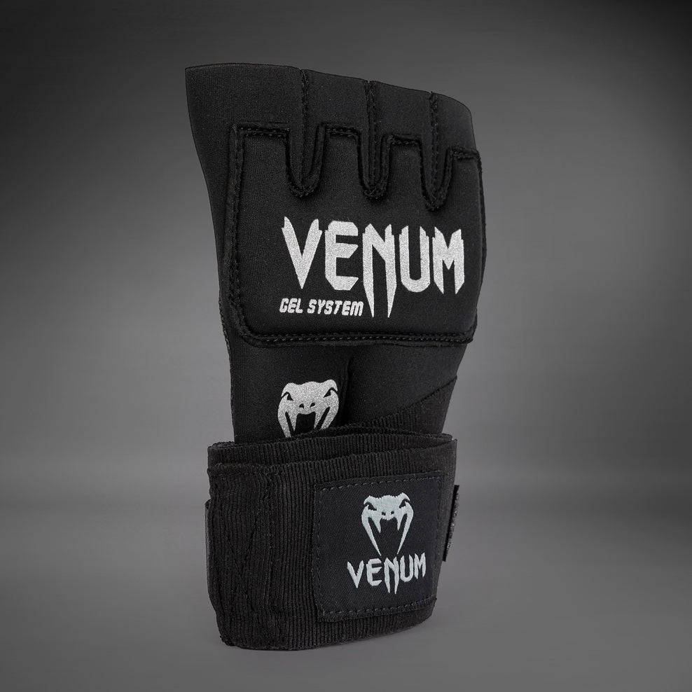 Venum Gel Kontact Quick Wraps - Negro/Plata
