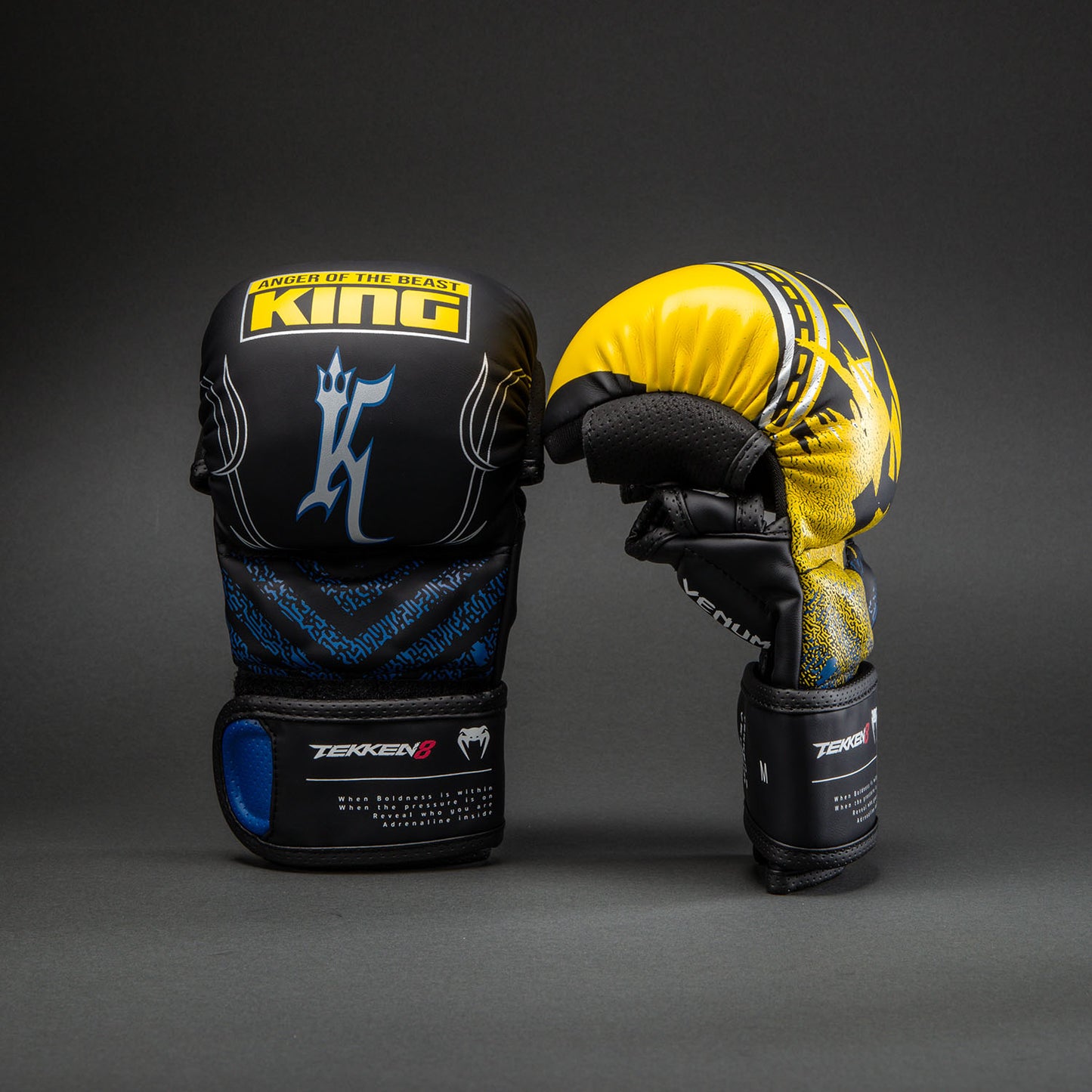 Venum x TEKKEN 8 Guantes de sparring King - Negro/Amarillo