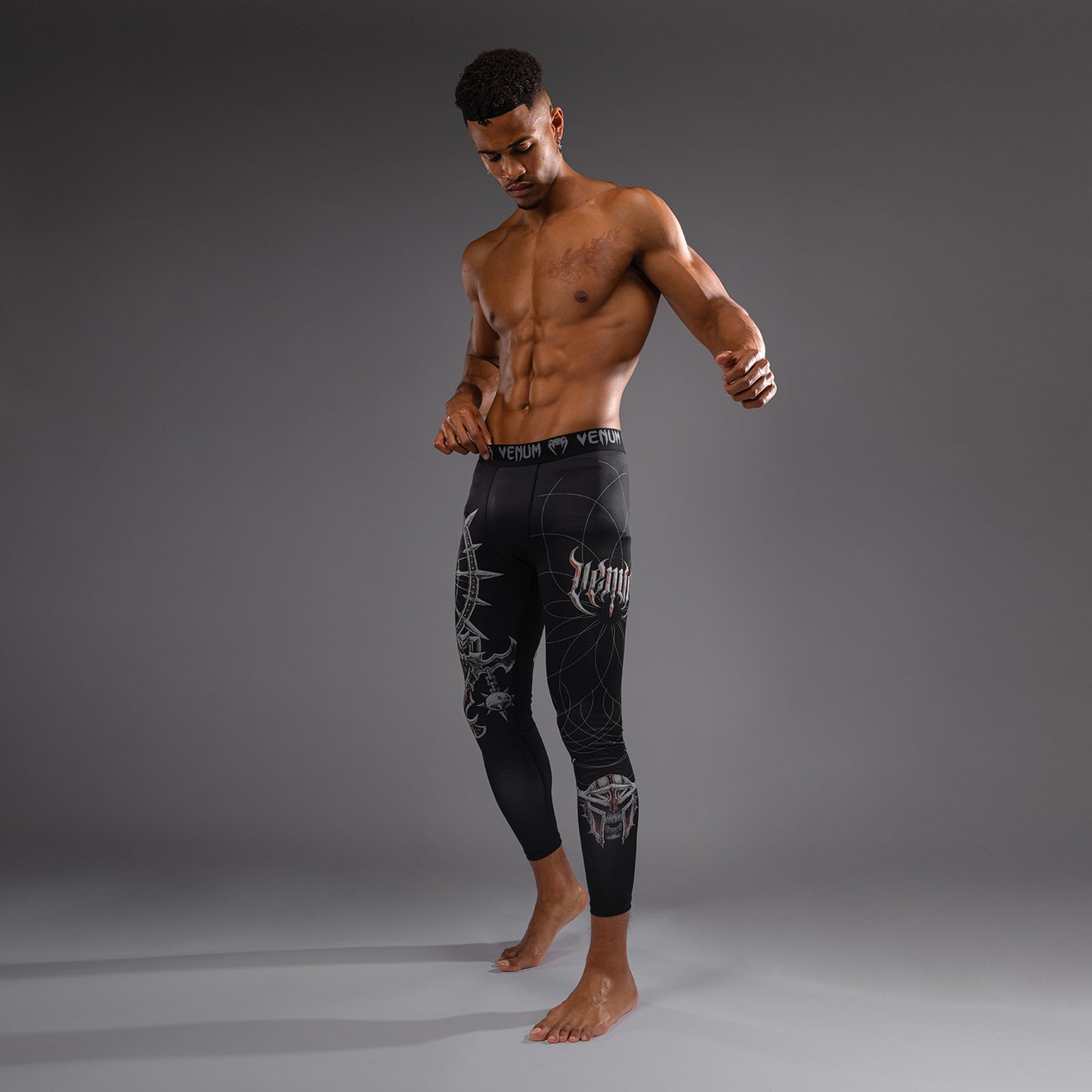 Venum Gladiator 5.0 Mallas Para Hombres - Negro/Plata