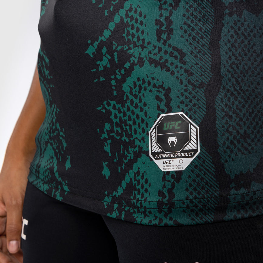 UFC Adrenaline by Venum Personalized Authentic Fight Night Maillot Walkout Mujer - Emerald Edition - Verde/Negro