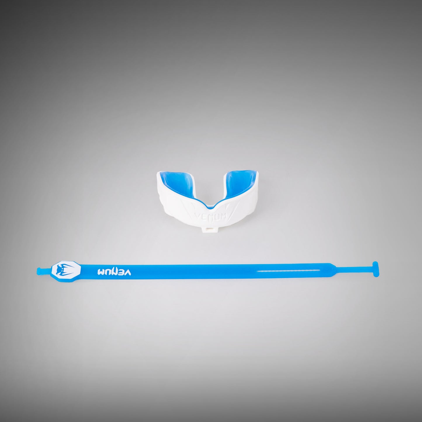 Venum Challenger Protector Bucal con Correa/sin Correa - Blanco/Azul