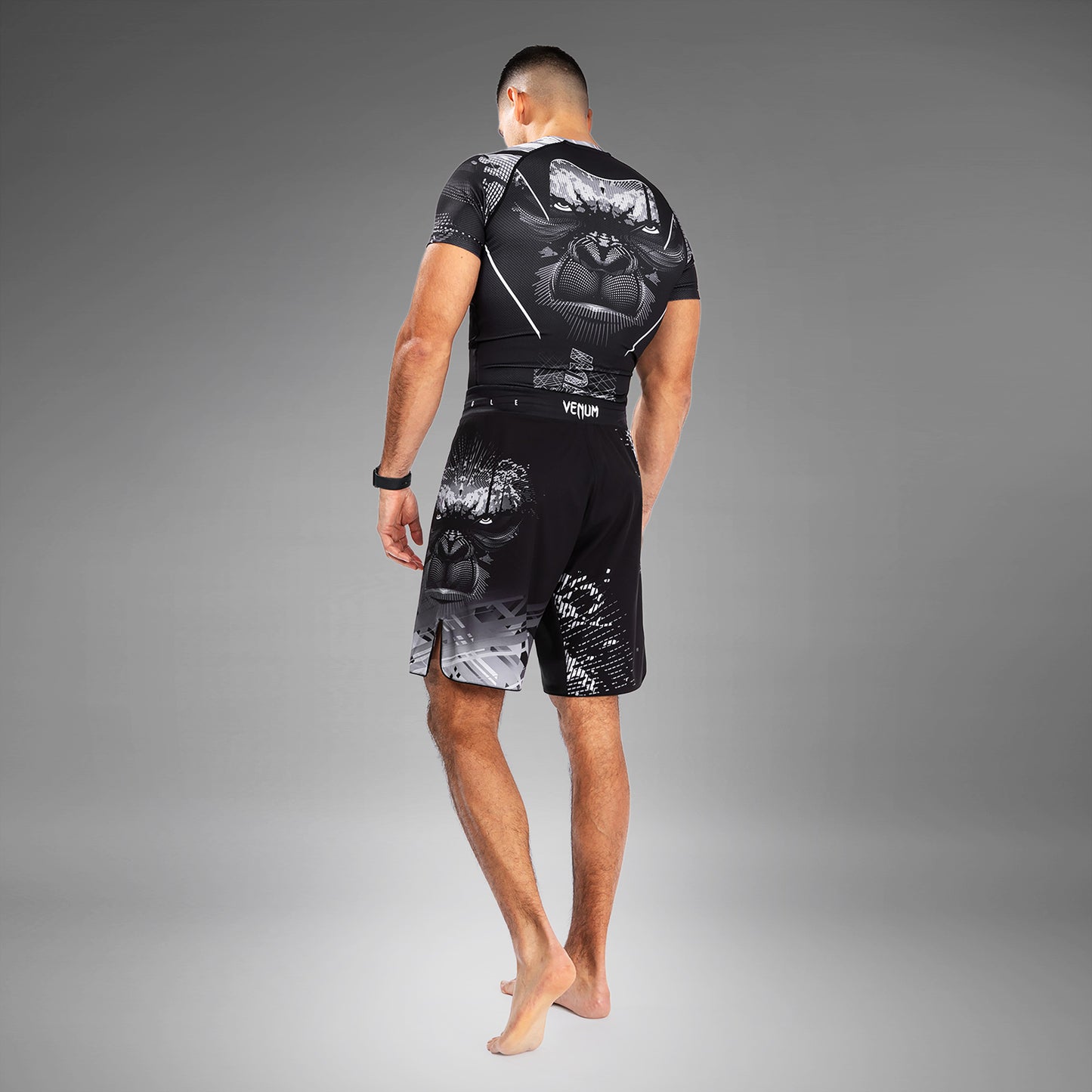 Venum Gorilla Jungle Pantalón Corto de Combate - Negro/Blanco