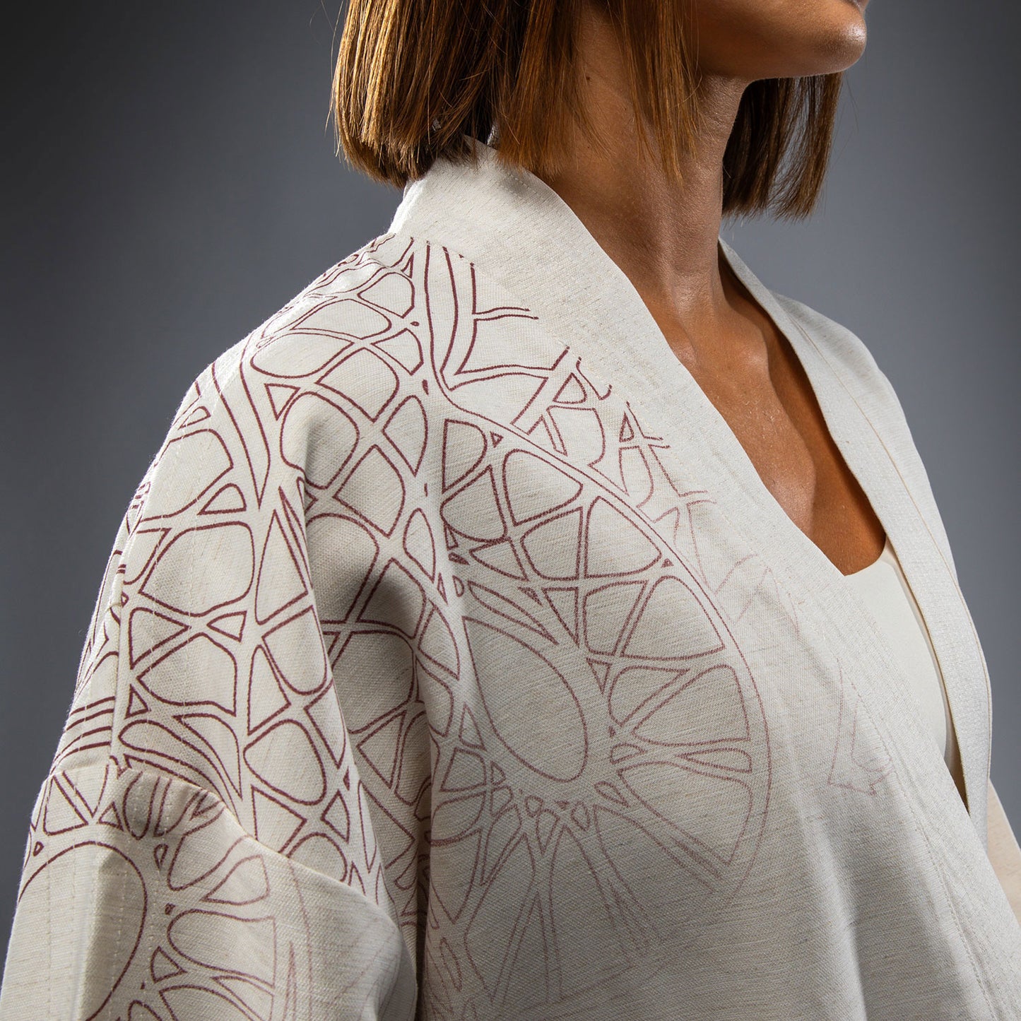 Venum Serpenti Chaqueta Mujer – Marfil/Burdeos