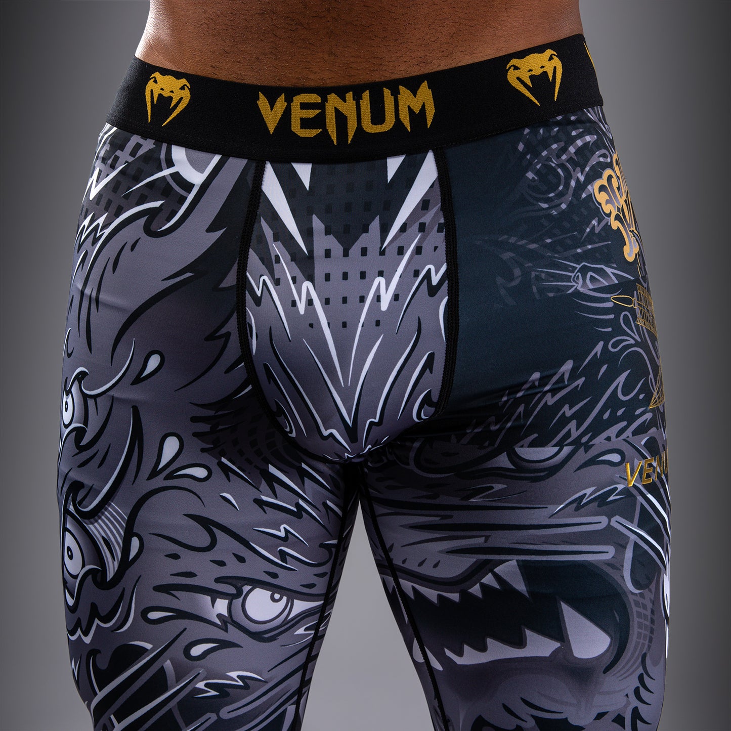 Venum Wolf Atak Spats – Negro/Gris