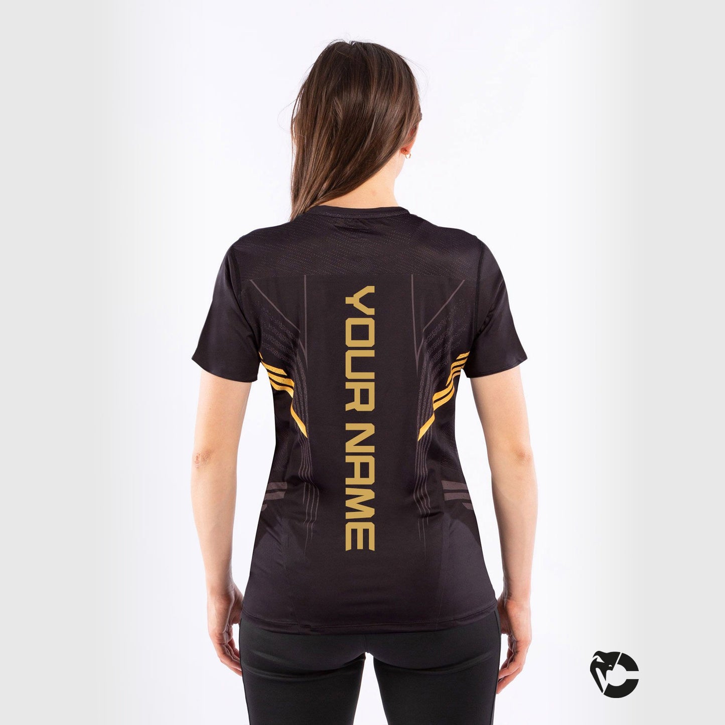 Camiseta Técnica Para Mujer Personalizada UFC Venum Authentic Fight Night - Campeón