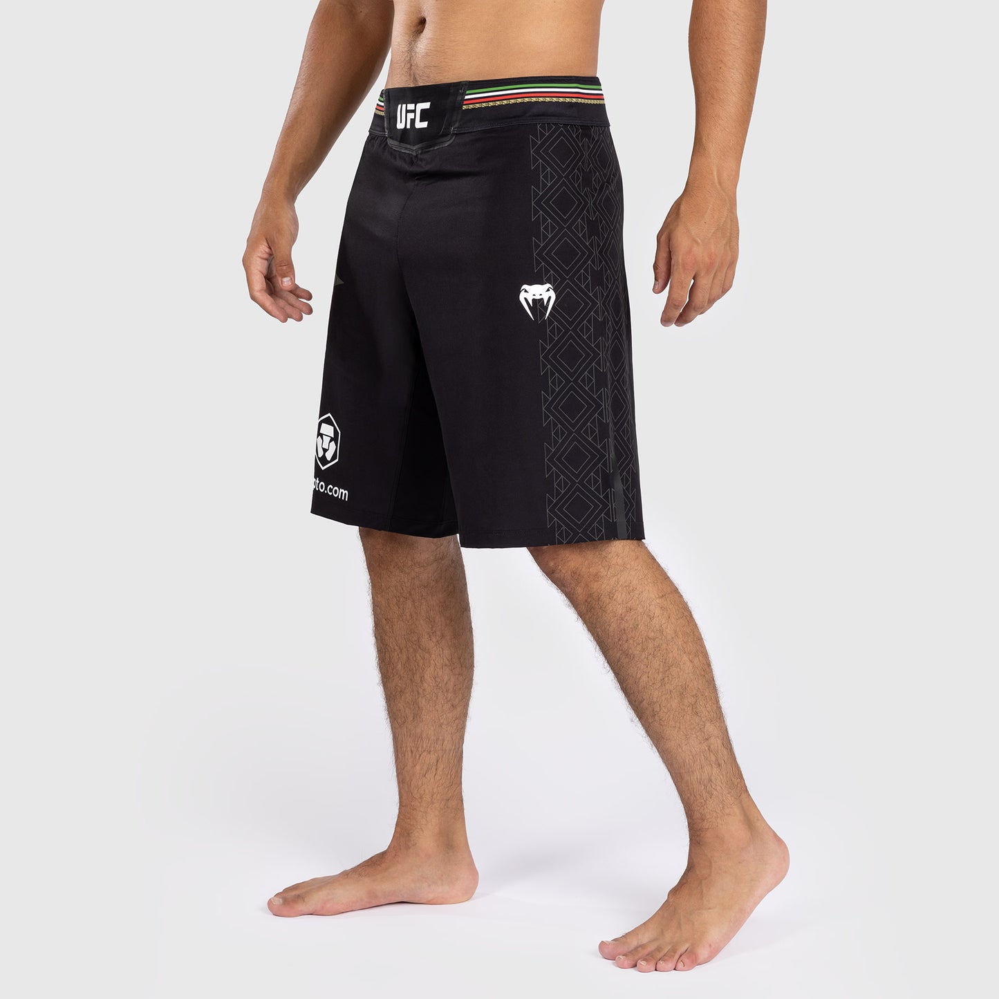 Noche UFC by Venum Authentic Fight Night Pantalones cortos de combate para hombre - Corte largo - Negro