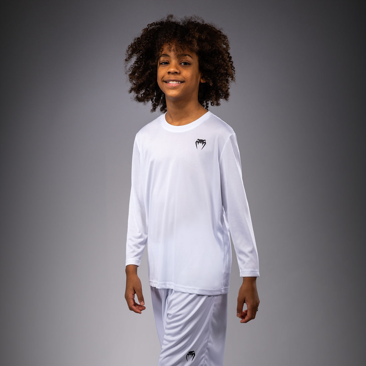 Venum Lineup Camiseta de Manga Larga para Niños - Blanco/Negro