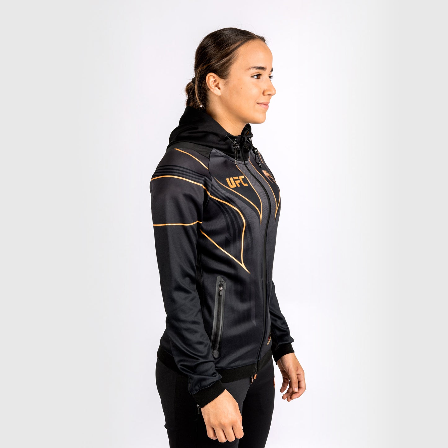 Sudadera con capucha personalizada UFC Venum Authentic Fight Night 2.0 para mujer - Champion