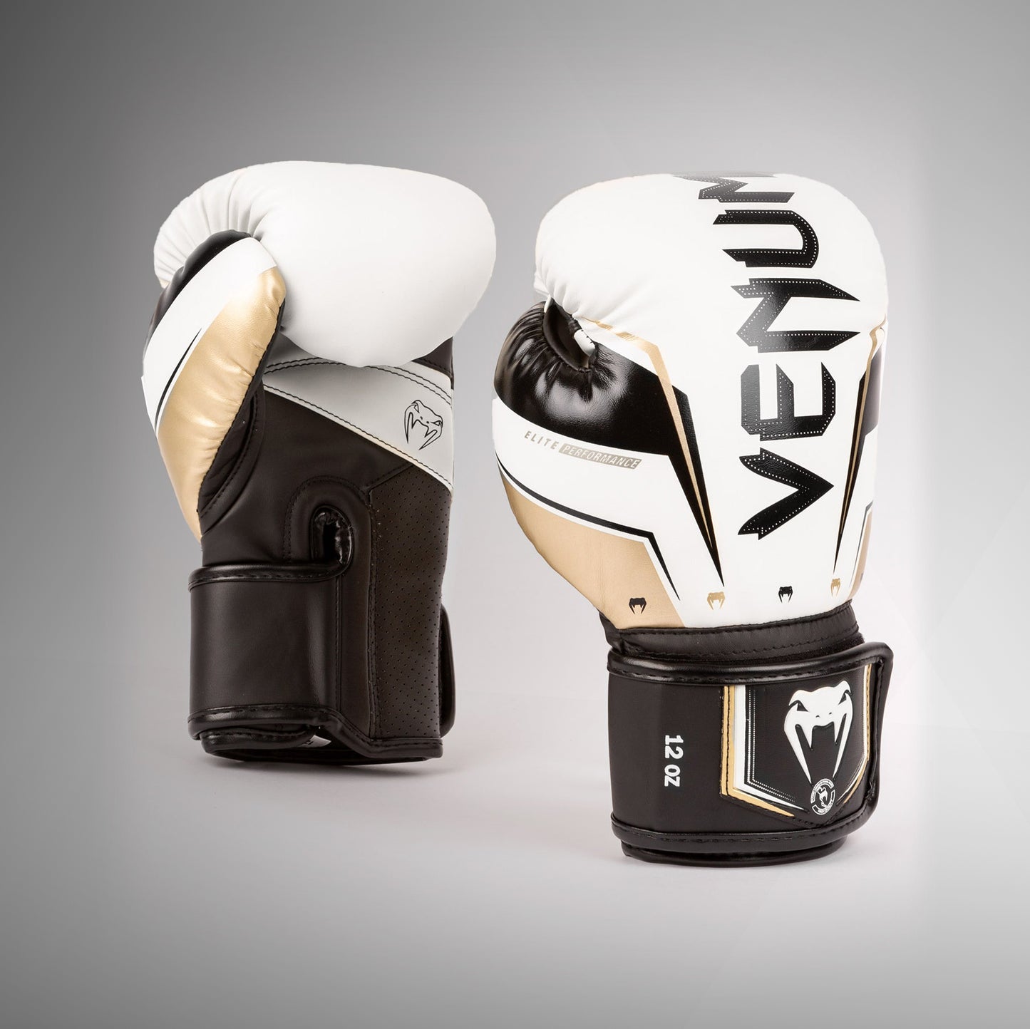 Guantes de boxeo Venum Elite Evo - Blanco/Dorado