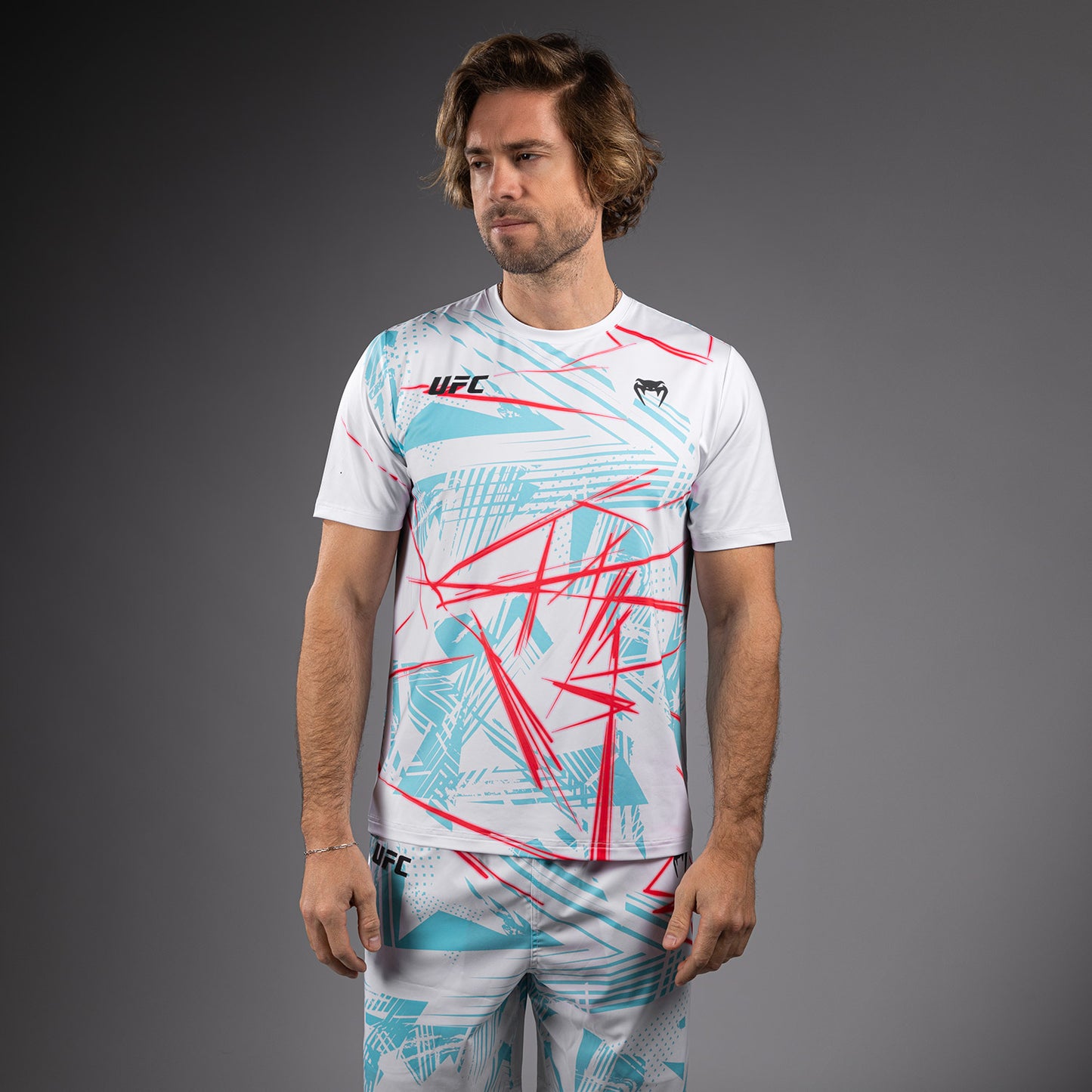 UFC Fusion By Venum Miami Edition Fight Week Camiseta Dry-Tech para hombre - Blanca