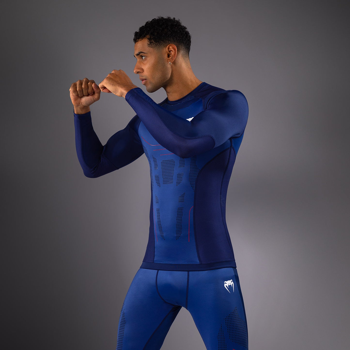 Venum Technical 3.0 Camiseta de Manga Larga Rashguard - Azul Noche