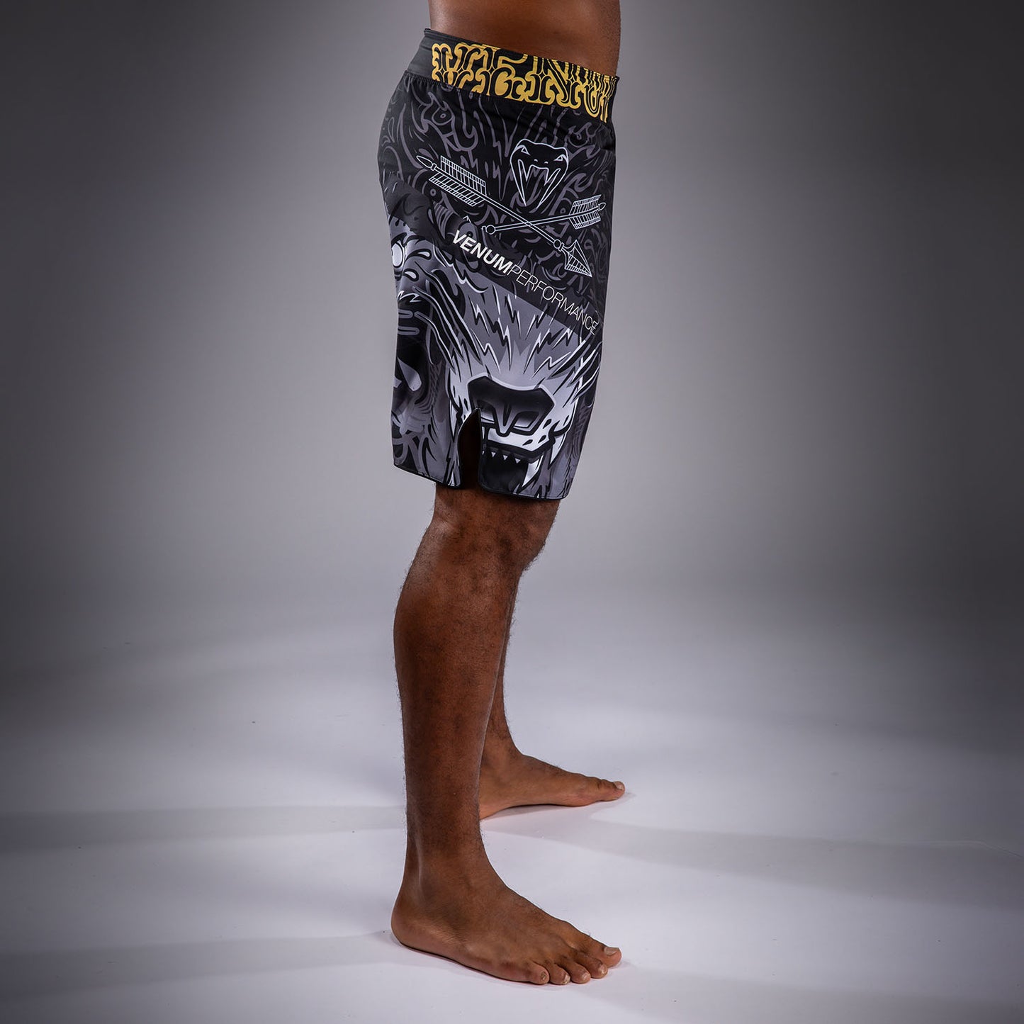 Venum Wolf Atak Short de Combate – Negro/Gris