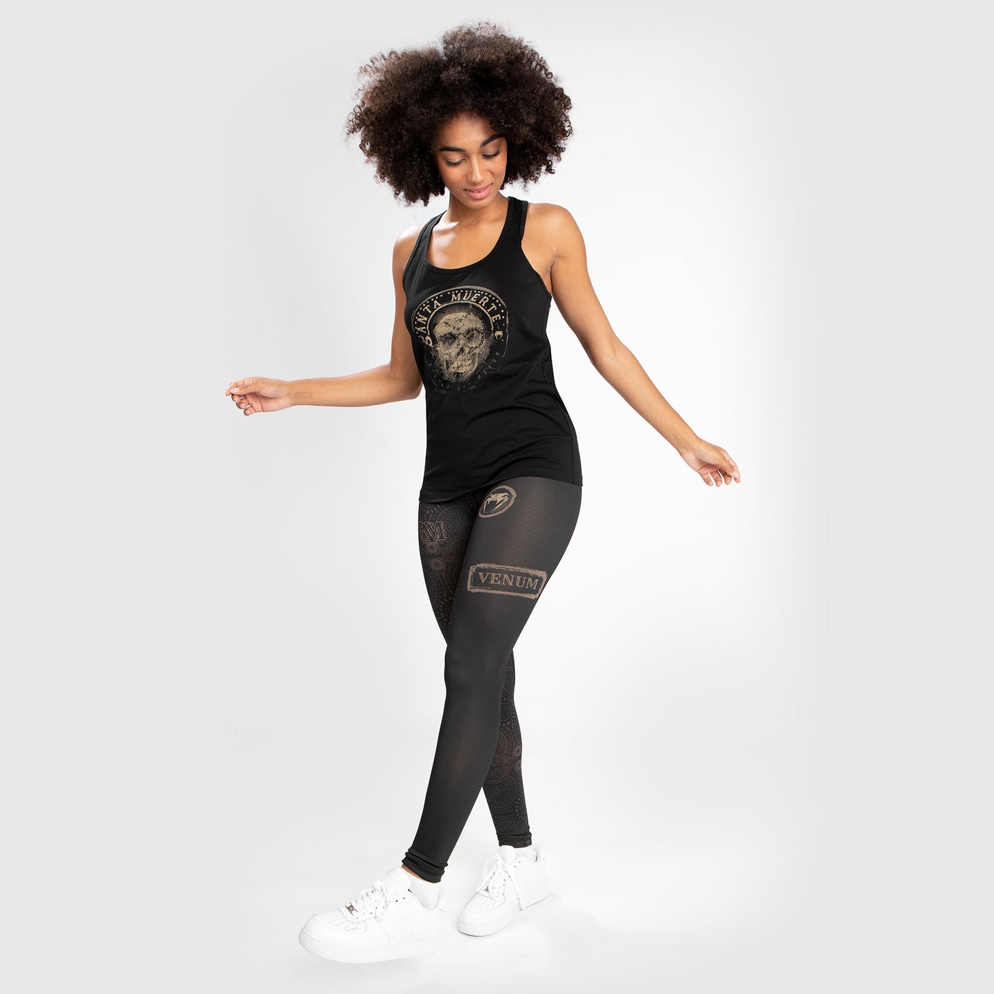 Camiseta de tirantes Venum Santa Muerte Dark Side para mujer - Negro/Marrón