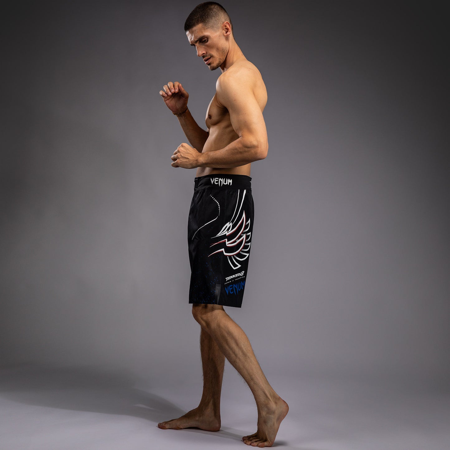 Venum x TEKKEN 8 - Jin Kazama Pantalones de Lucha - Azul/Negro/Blanco