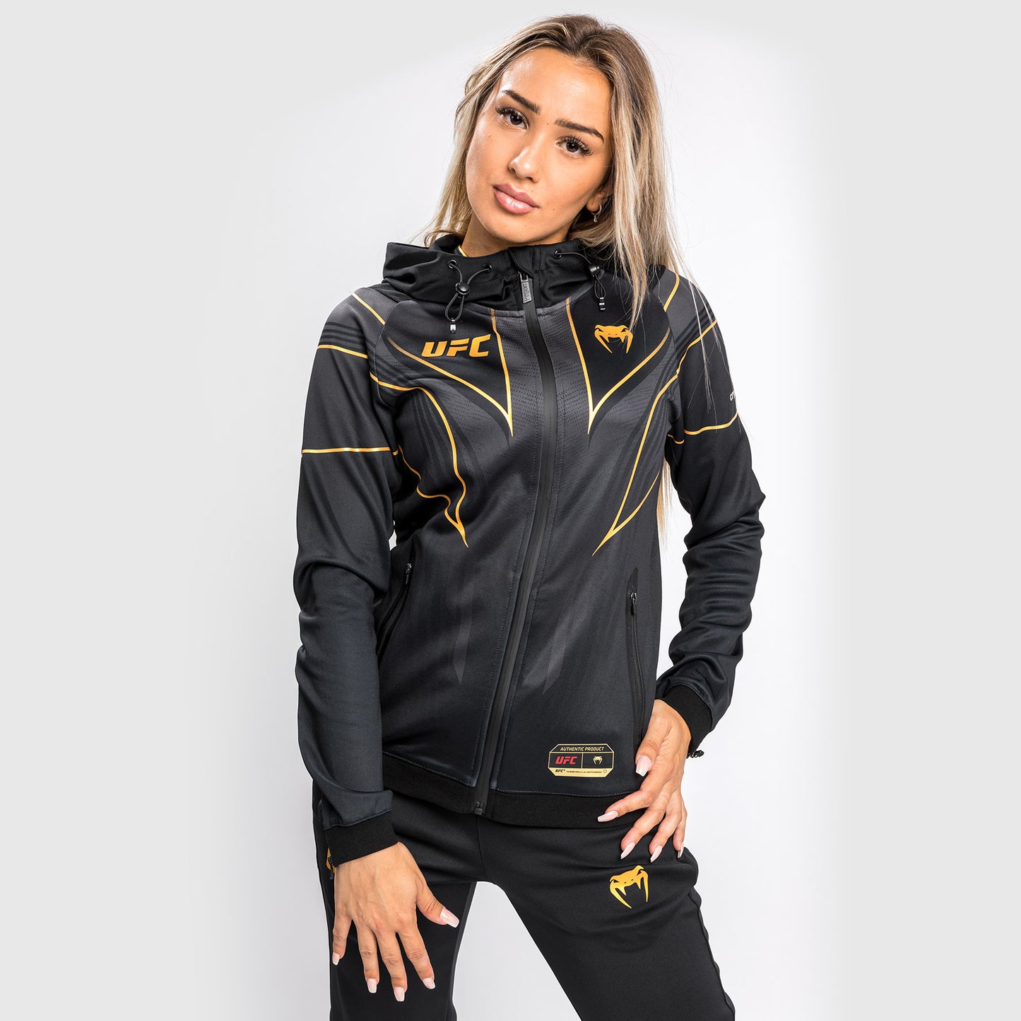 Sudadera con capucha UFC Venum Authentic Fight Night 2.0 para mujer - Campeón