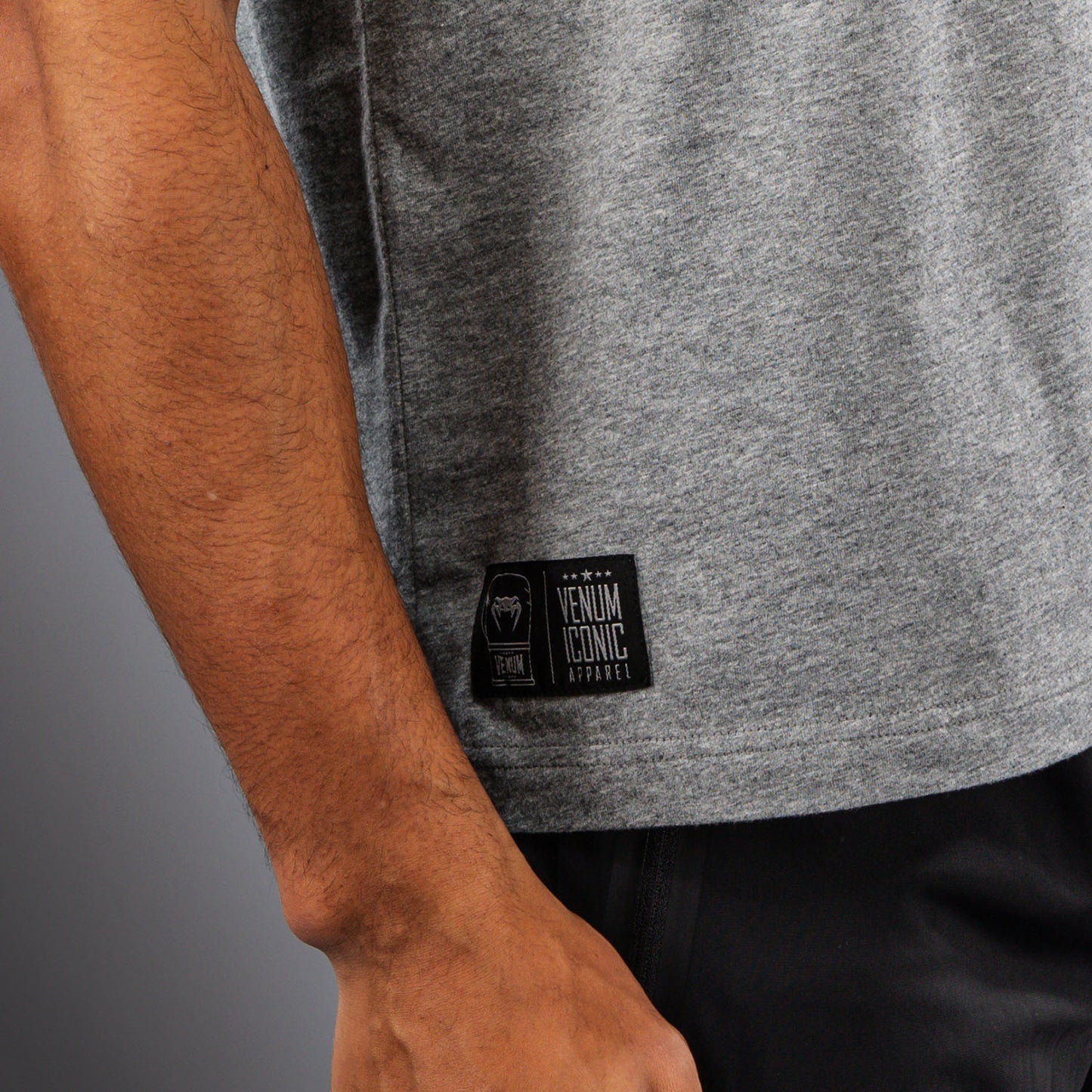 Venum Fight Icon Camiseta de Algodón - Gris Jaspeado Claro