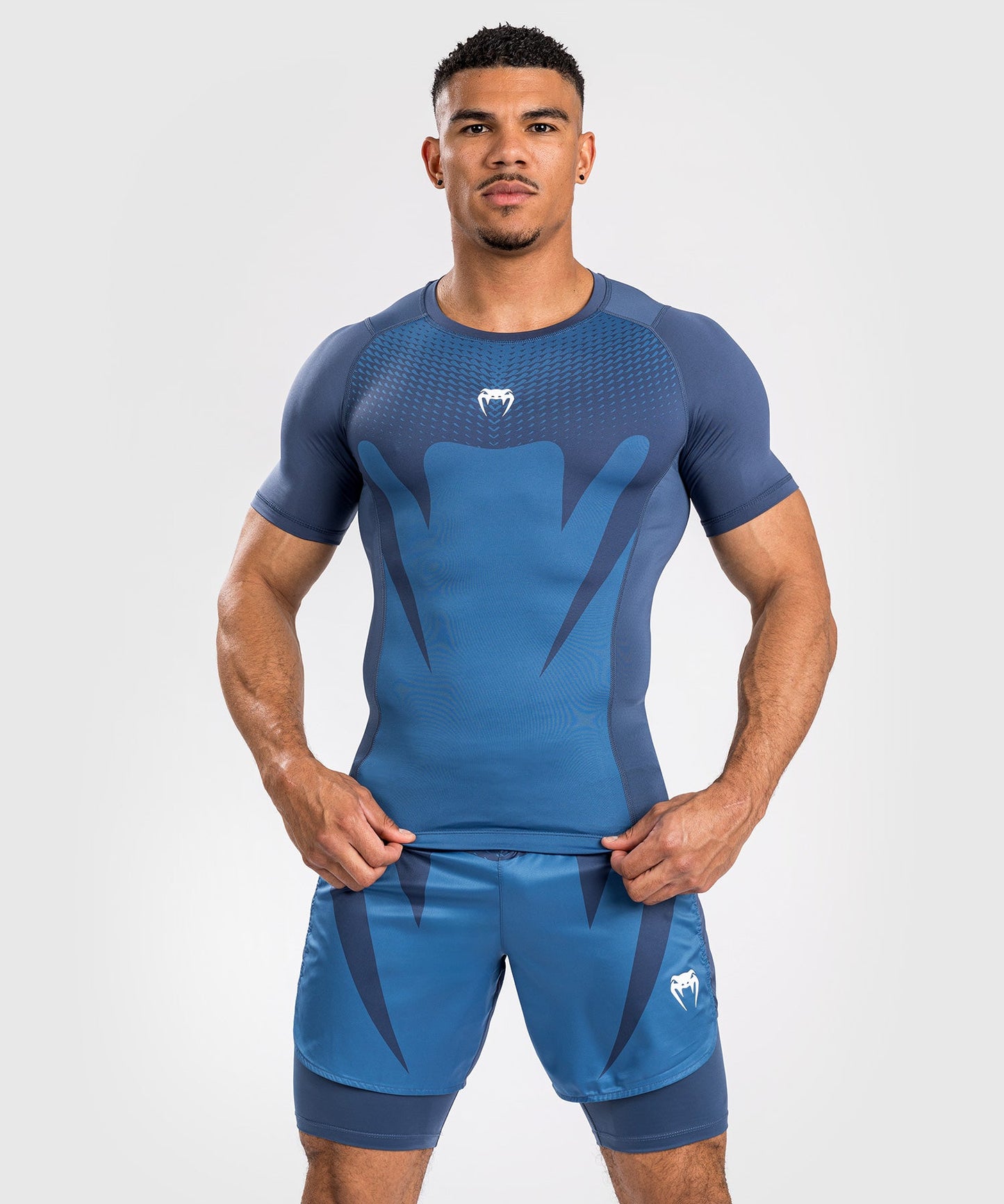 Venum Attack Rashguard de Manga corta para Hombre - Azul marino