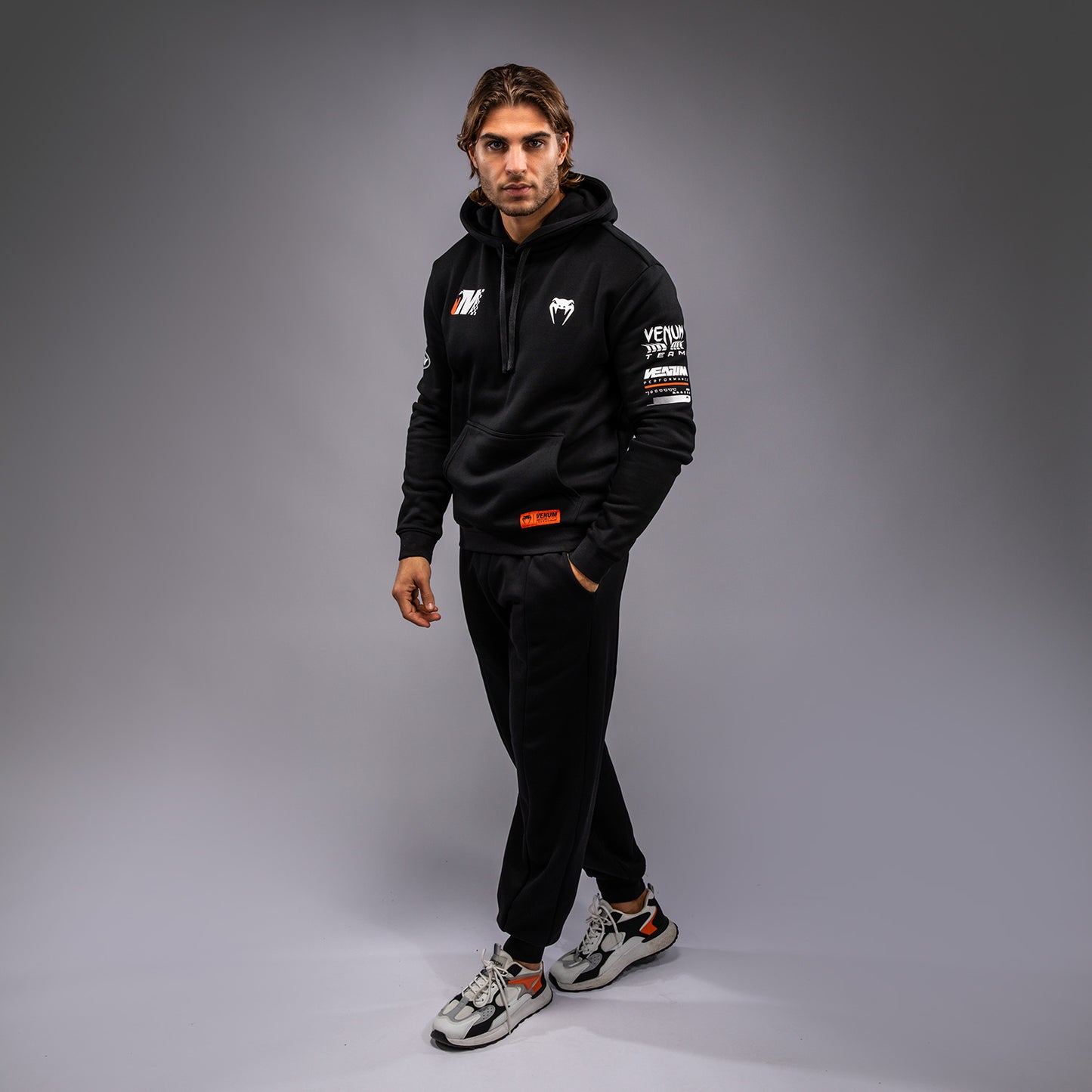 Venum Motorsport Sudadera con Capucha con Capucha - Negro Profundo