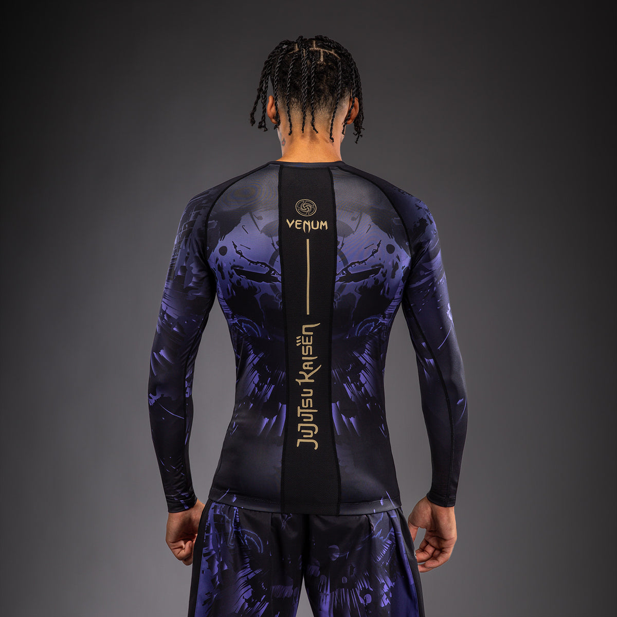 Jujutsu Kaisen x Venum Gojo Rashguard Manga Larga – Morado