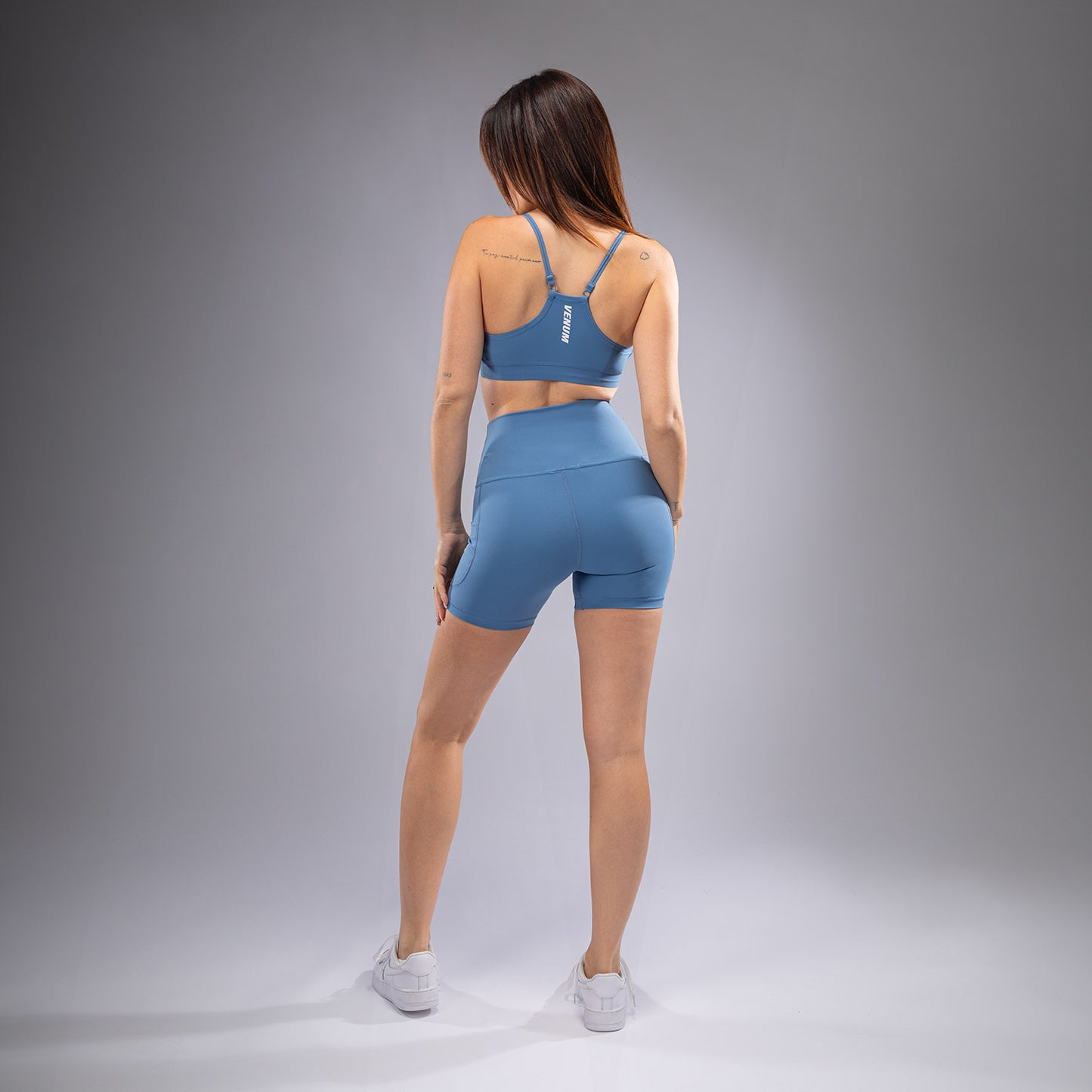 Venum Essential Pantalones Cortos de Ciclismo para Mujer - Azul Tormenta