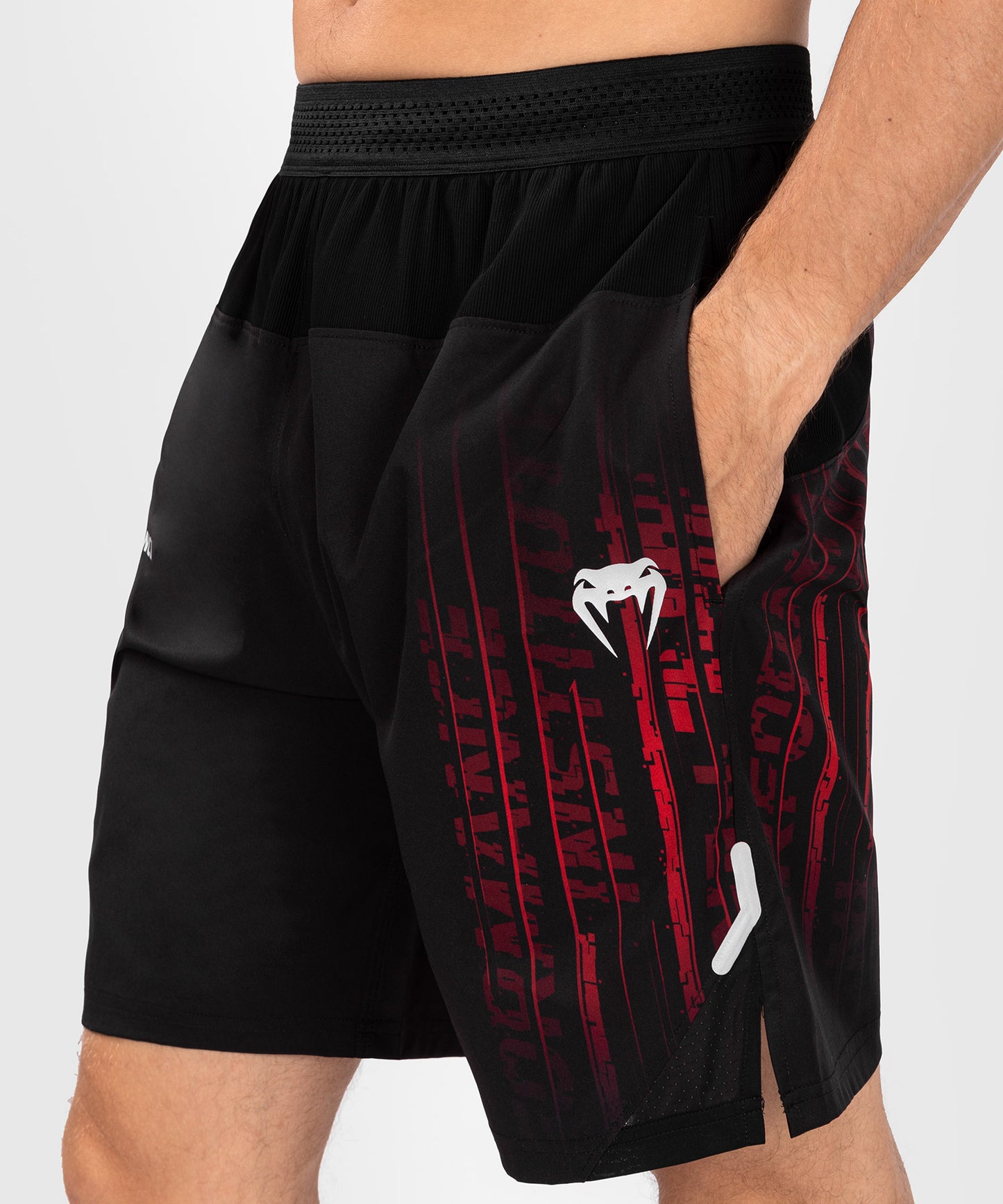 UFC Venum Performance Institute 2.0 Pantalones cortos de alto rendimiento para Hombre - Negro/Rojo