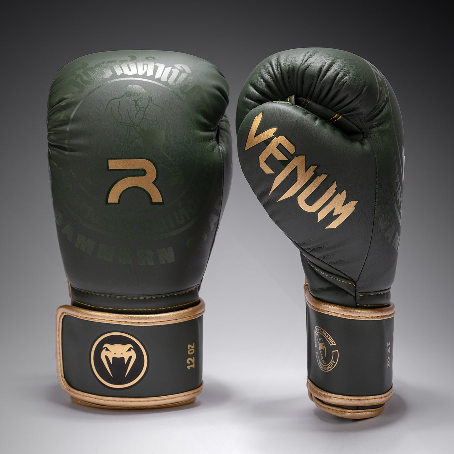 Venum x Rajadamnern Guantes de Boxeo - Verde Militar