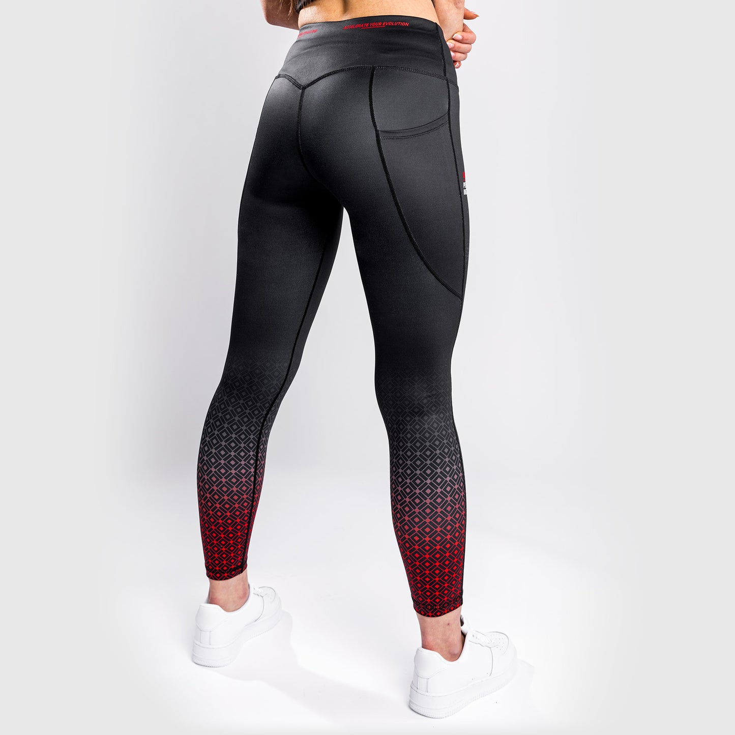 Leggings Venum UFC Performance Institute - Negro/Rojo