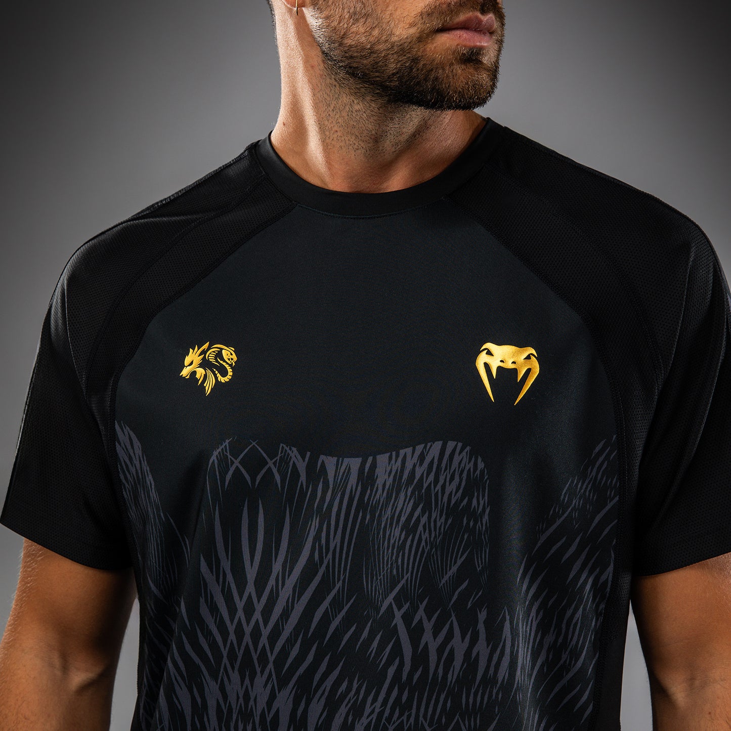 Venum x Chimaev Camiseta Dry-Tech  - Negro/Gris
