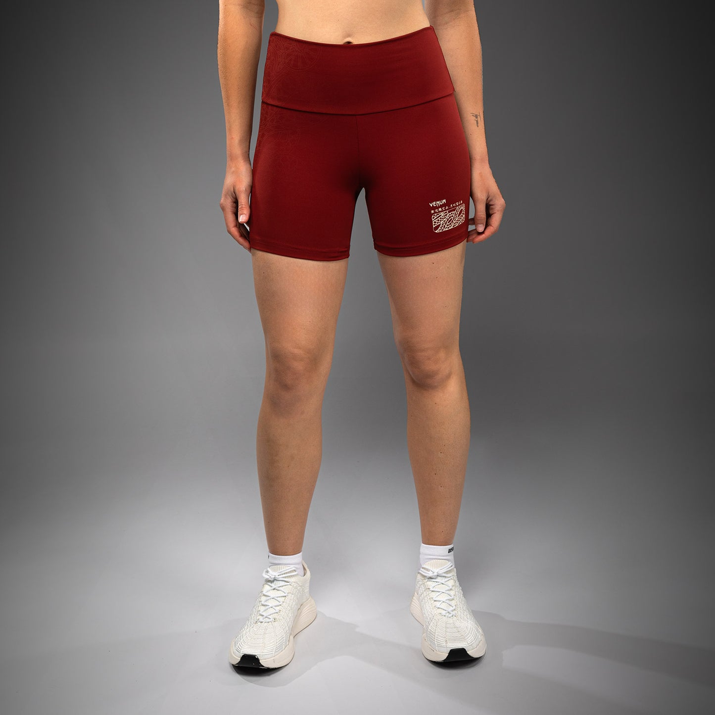 Venum Serpenti Pantalones Cortos Vale Tudo Mujer – Burdeos/Marfil