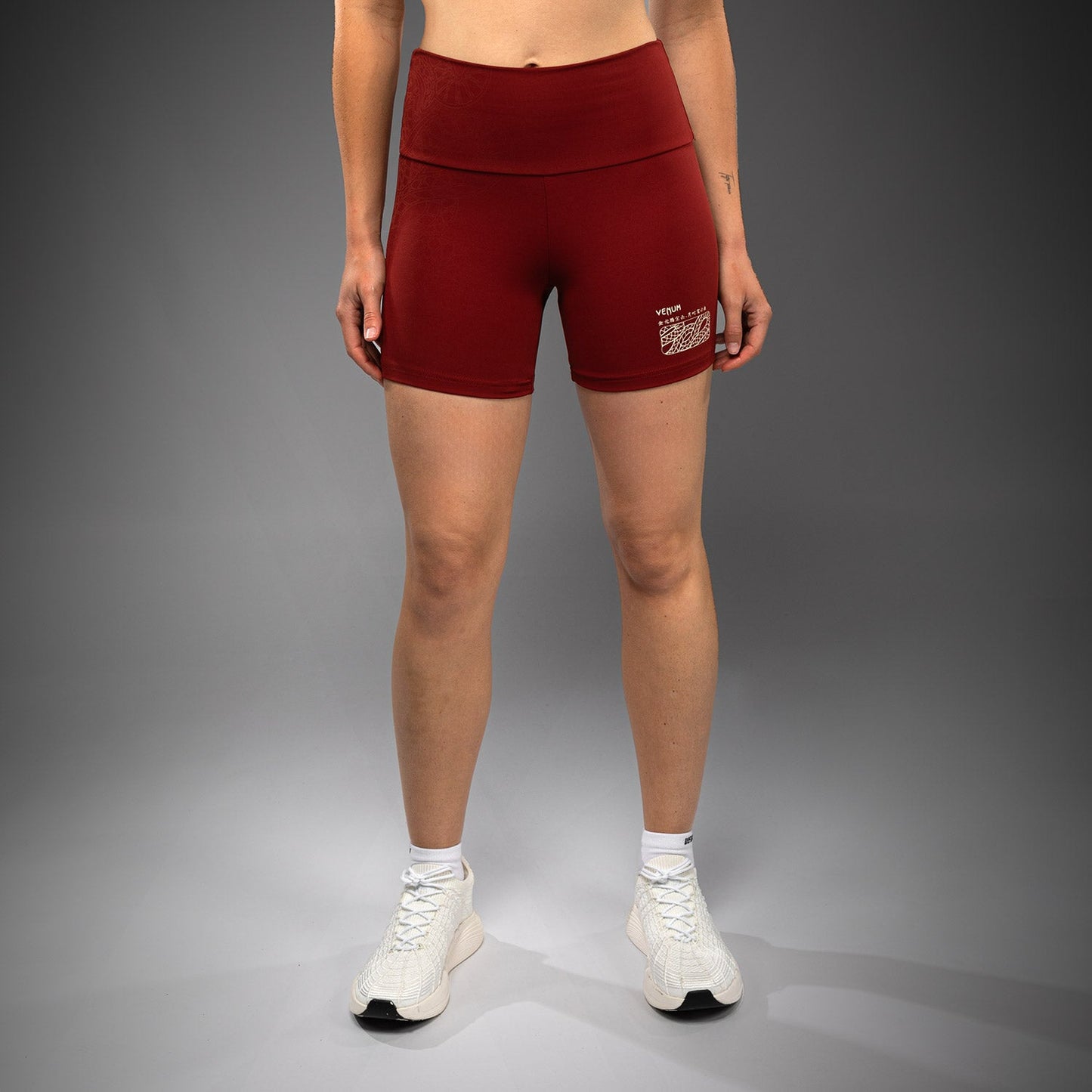 Venum Serpenti Pantalones Cortos Vale Tudo Mujer – Burdeos/Marfil