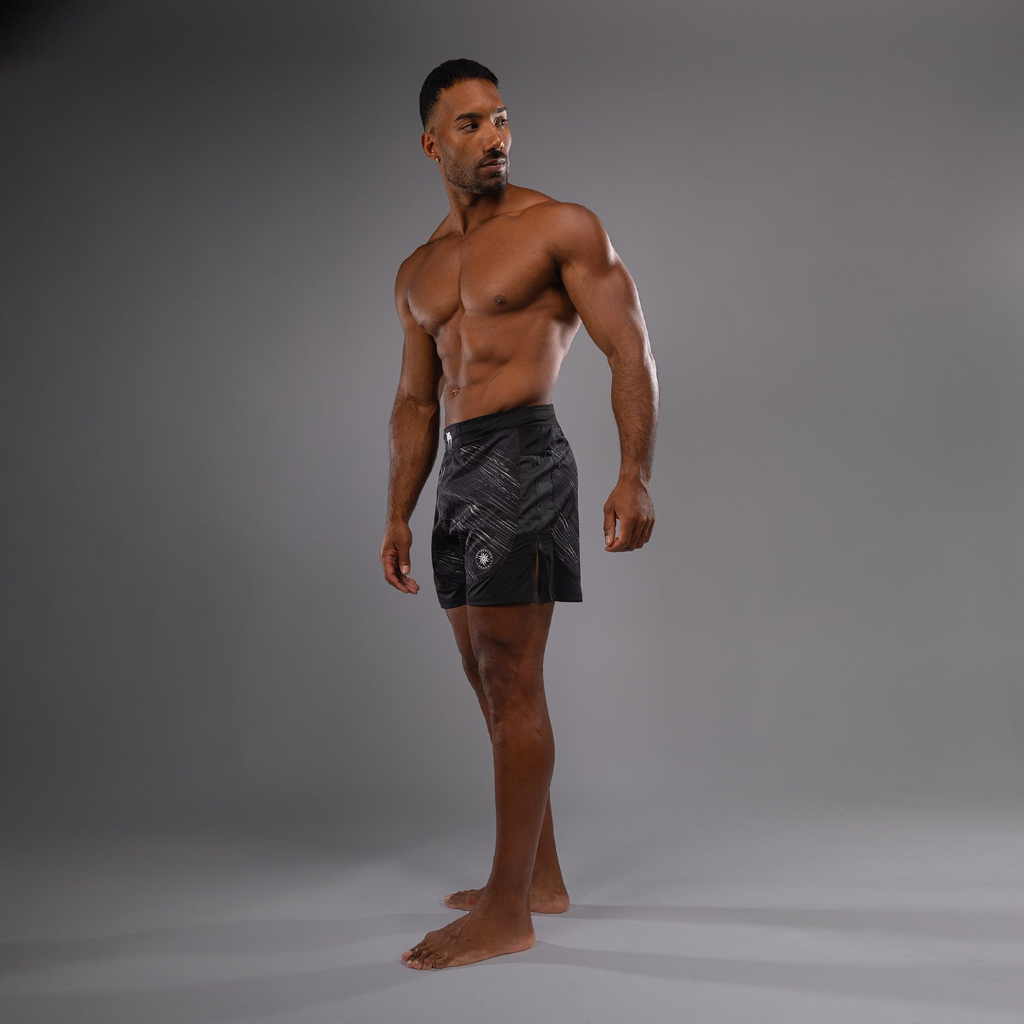 Venum Rapid Light Pantalones de Lucha - Negro/Gris Tormenta