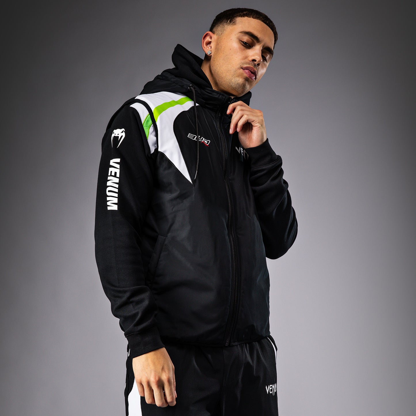 Venum x Bud Racing Chaqueta sin mangas para Hombre - Negro/Blanco/Verde lima
