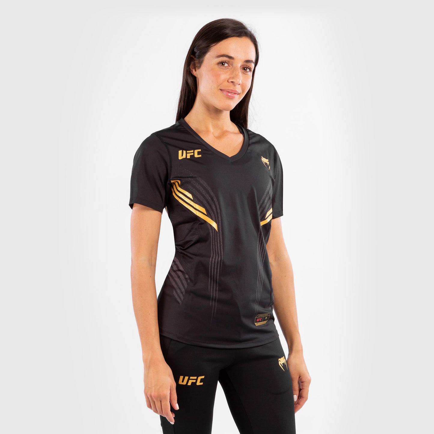 Camiseta Técnica Para Mujer UFC Venum Authentic Fight Night - Campeón
