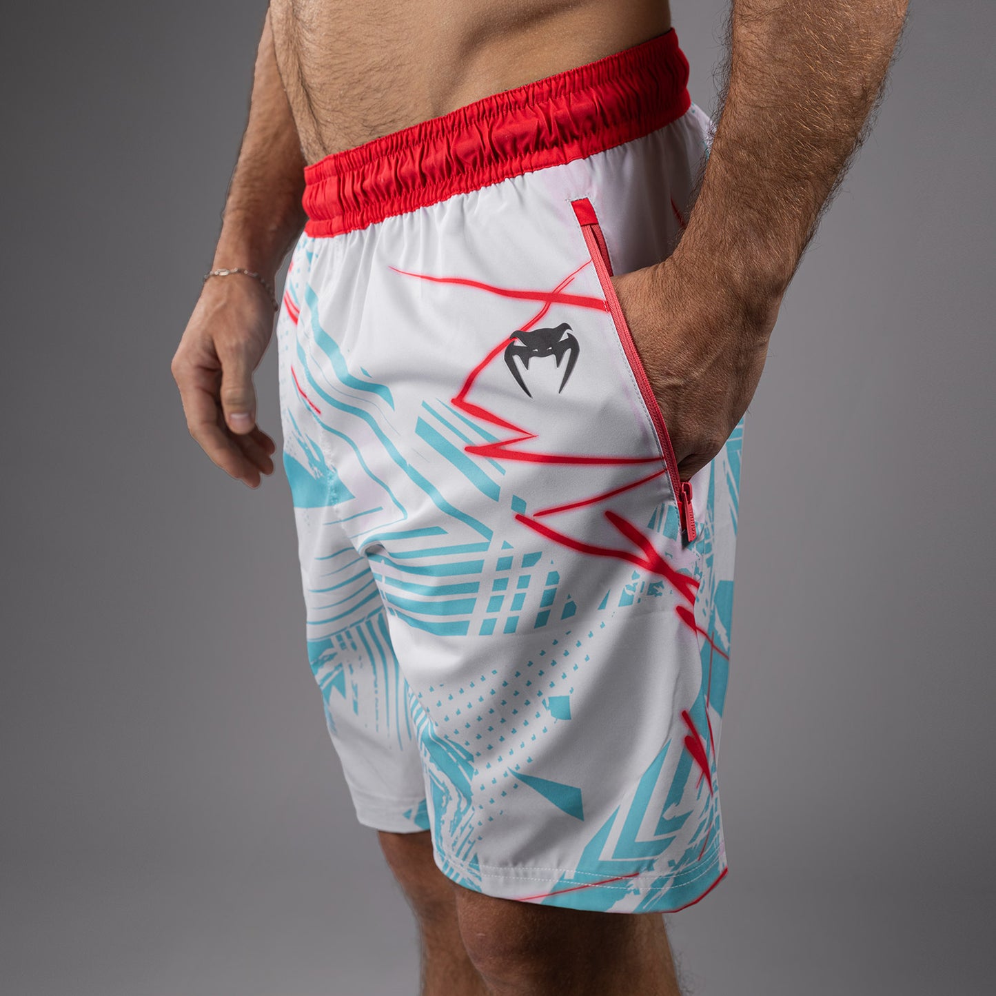 UFC Fusion By Venum Miami Edition Fight Week Performance Pantalones cortos para hombre - Blanca
