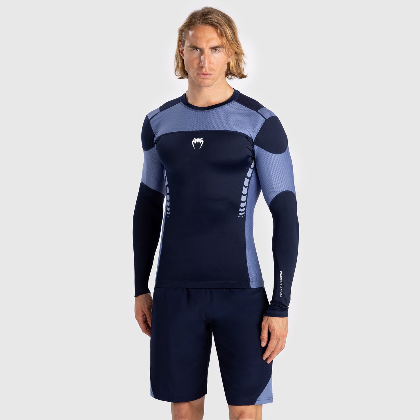 Venum Tempest Rashguard De Manga Larga para Hombre - Azul Marino/Azul