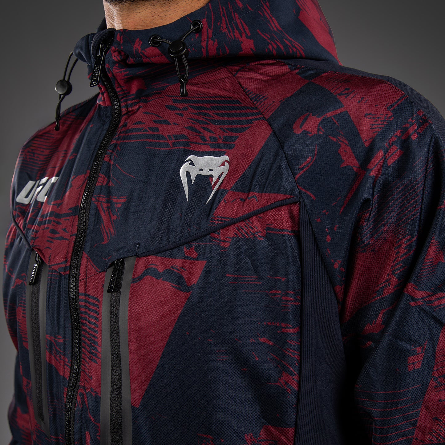 UFC Zenith by Venum Authentic Fight Week Sudadera con cremallera Hombre - Azul marino/Burdeos/Plateado