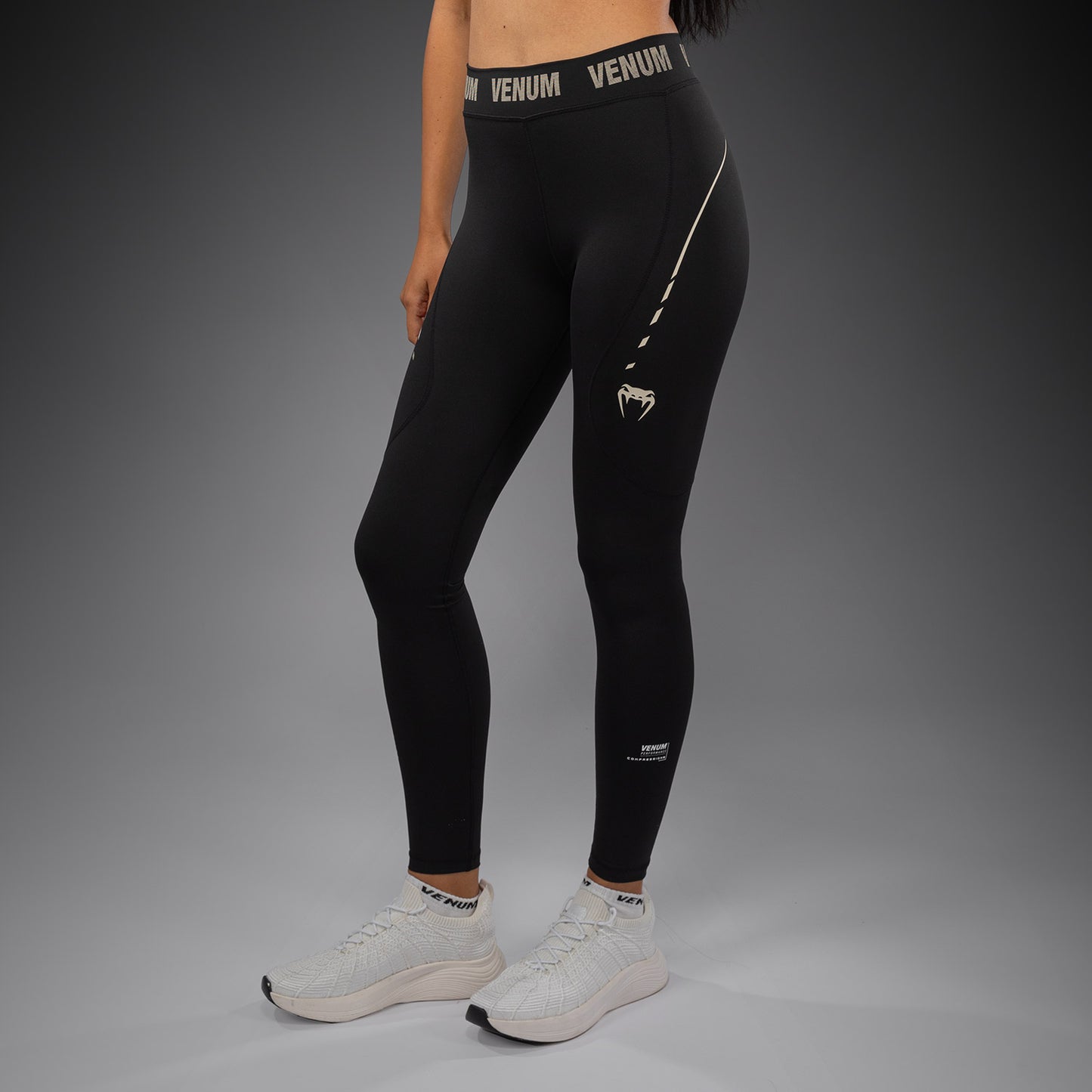 Venum Adrenaline Leggings Mujer – Negro/Marfil