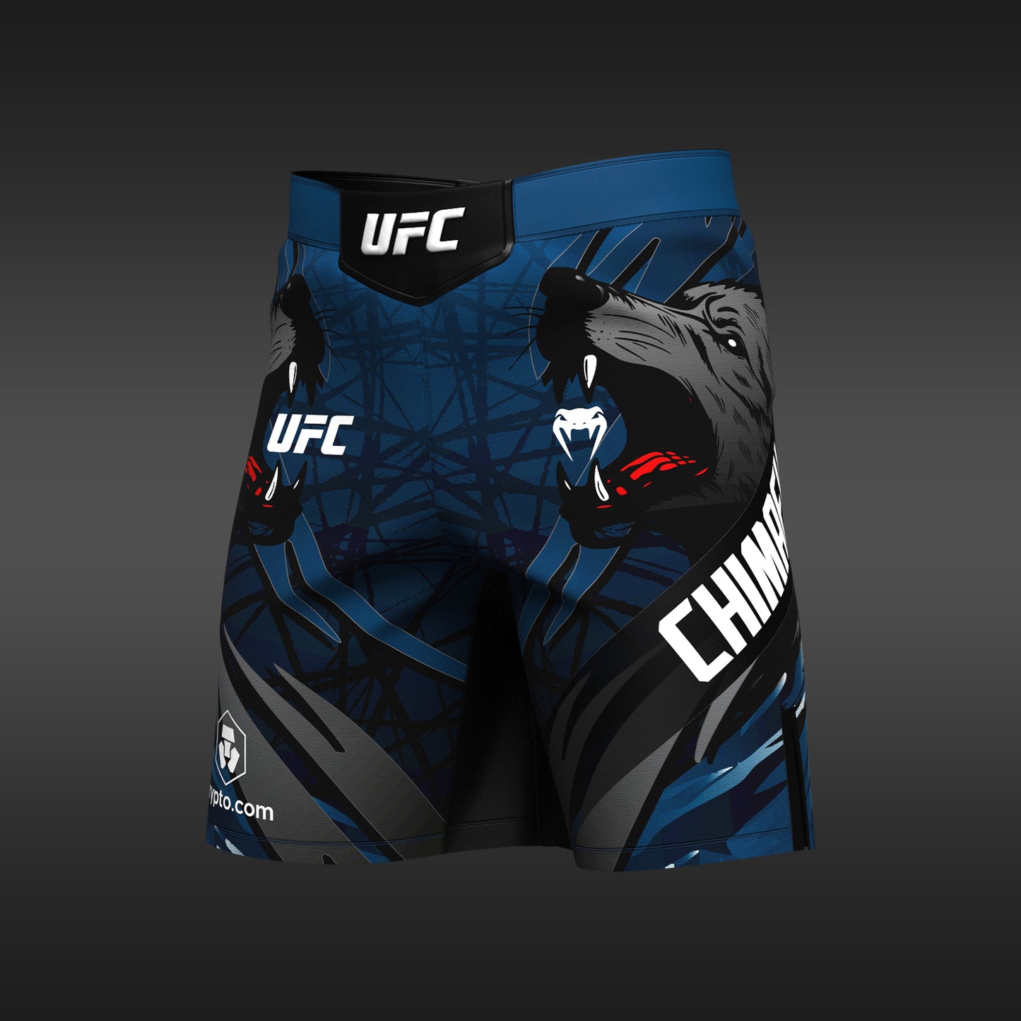 UFC Unrivaled by Venum Khamzat Chimaev Pantalón corto de combate largo para hombre - Azul