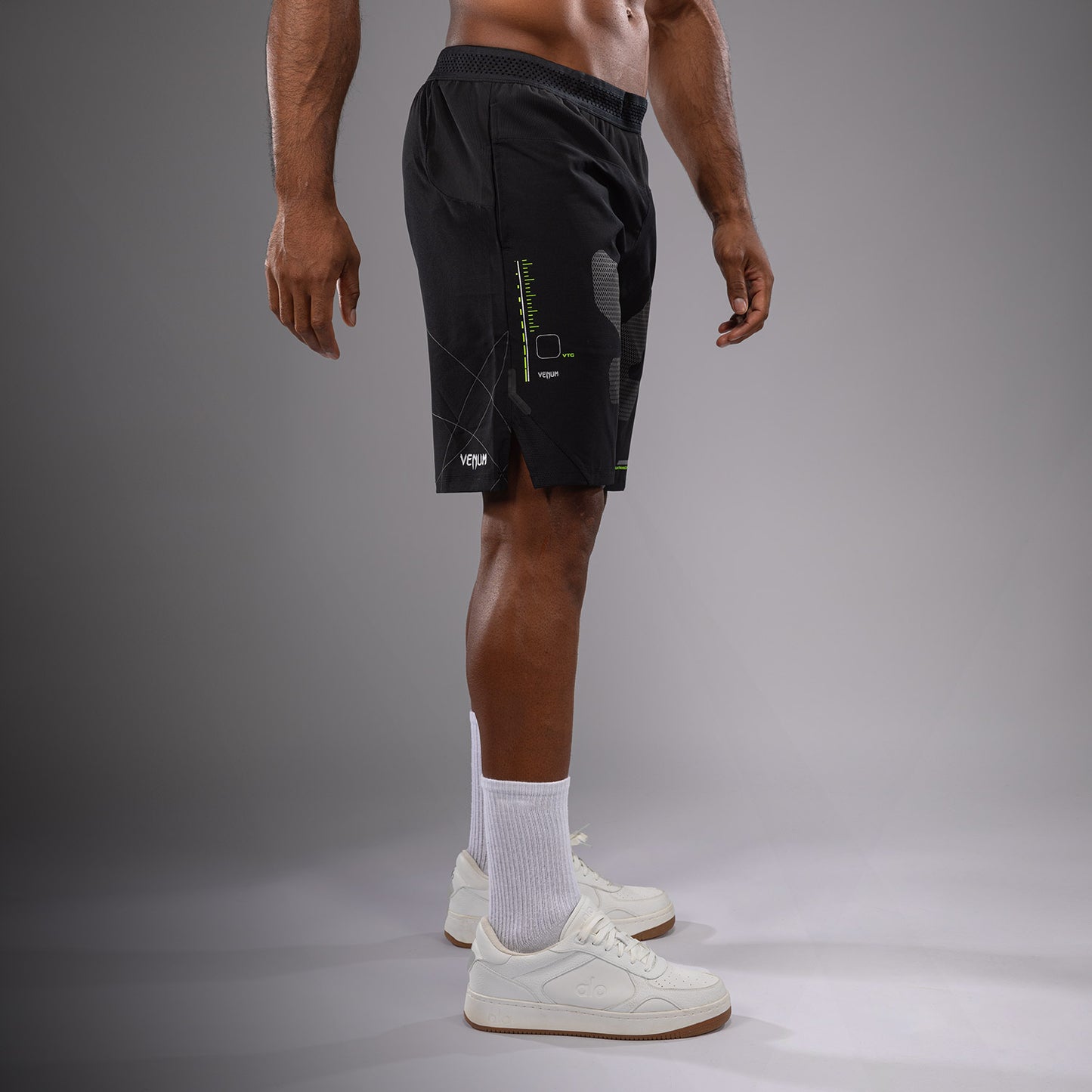 Venum Training Camp 4.0 Pantalón Corto de Entrenamiento - Negro/Verde Neón