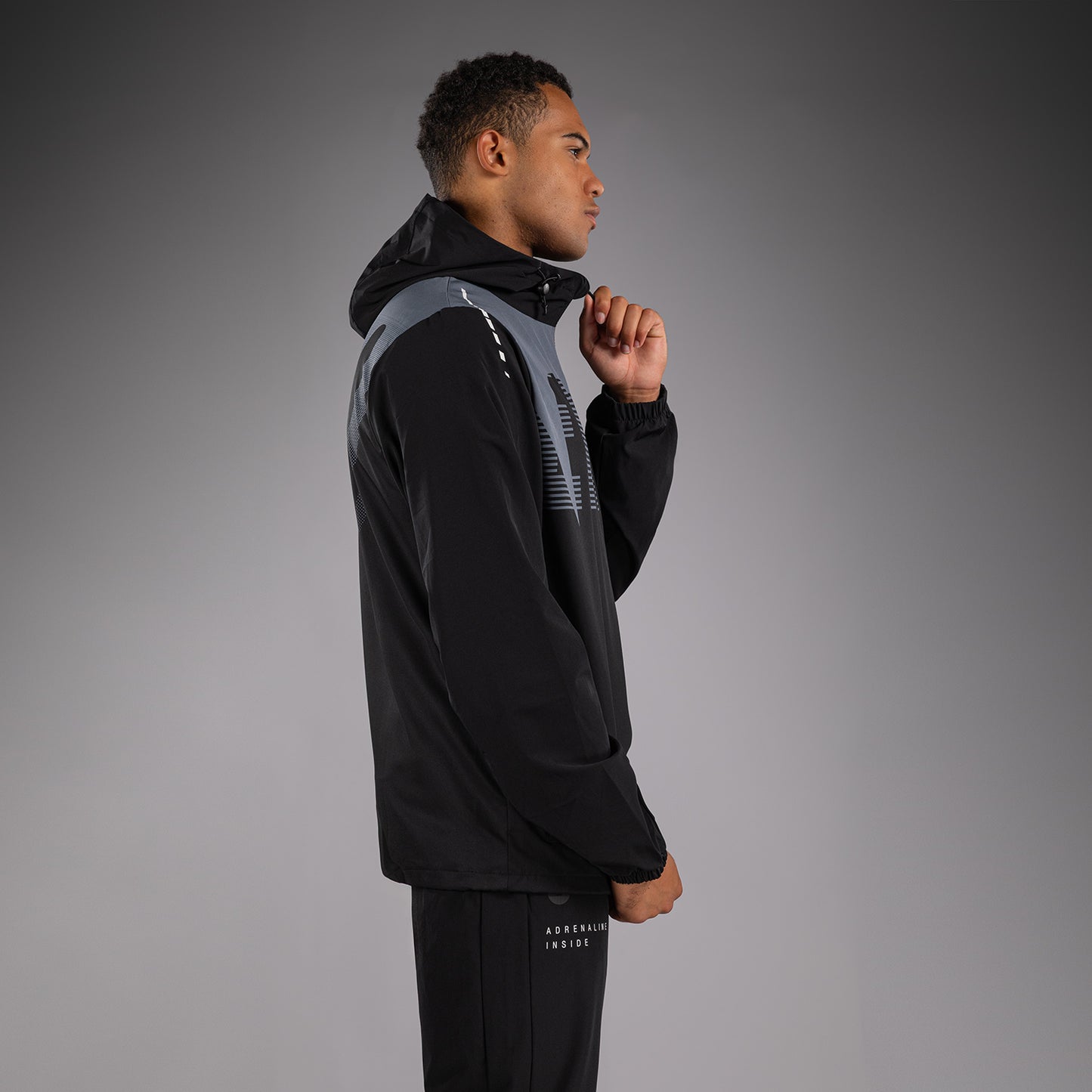 Venum Adrenaline Chaqueta Deportiva – Negro/Gris Plateado