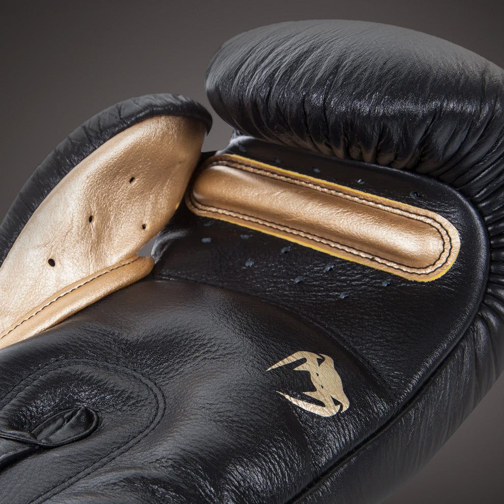 Guantes de Boxeo Venum Giant 3.0 - Cuero Nappa Negro Oro