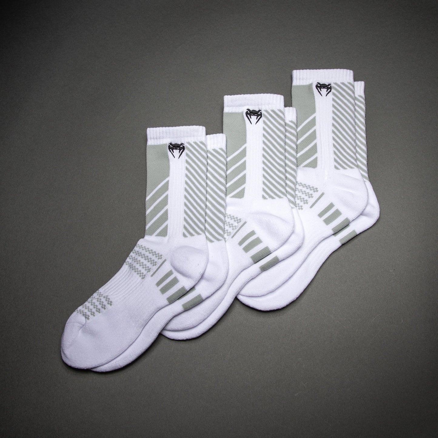 Venum Vector Pack 3 Calcetines Crew - Blanco/Gris