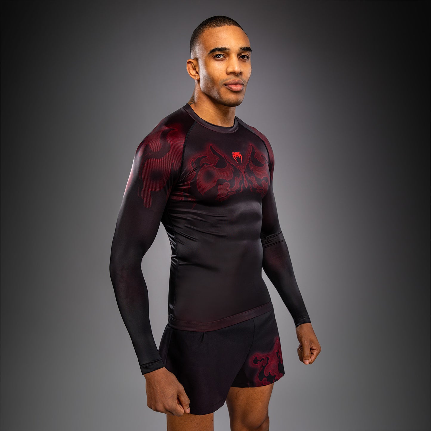 Venum Spectre Rashguard Manga Larga – Negro/Rojo