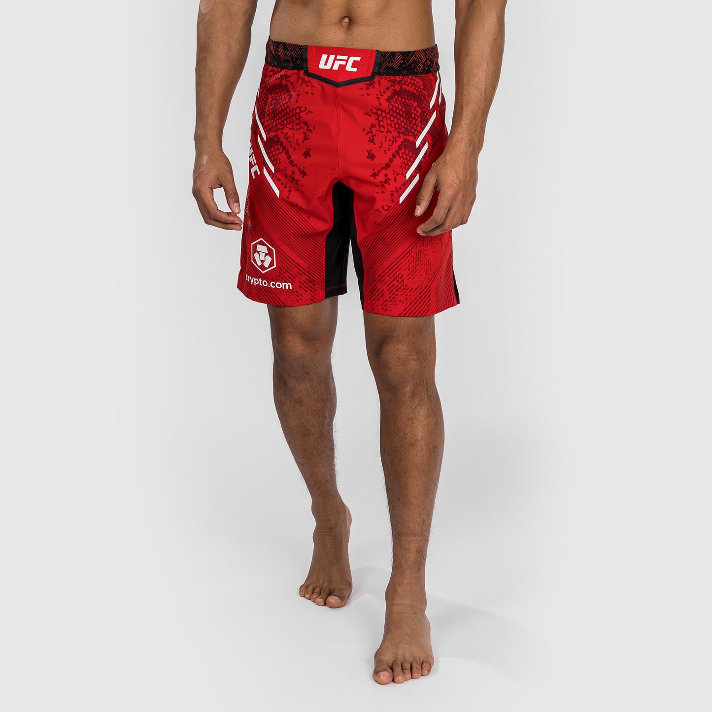 Pantalón Corto UFC Adrenaline by Venum Personalizado Authentic Fight Night, Corte Largo, Hombre - Rojo